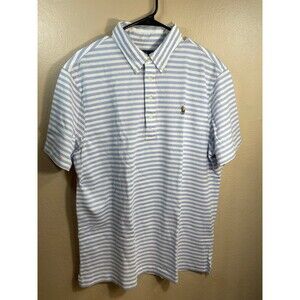 Ralph Lauren Polo Shirt XL tall striped blue-white